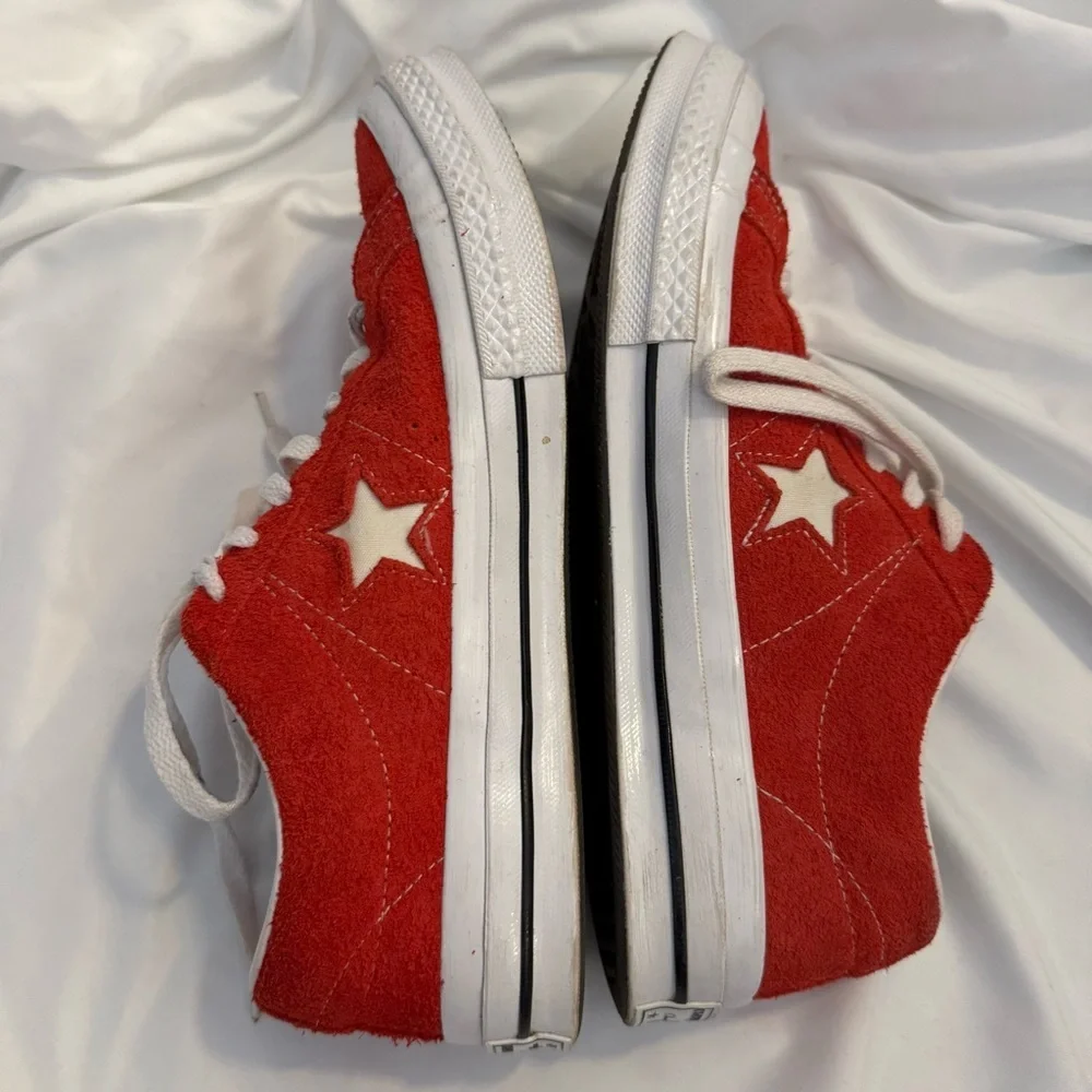 EUC Converse One Star Ox Low Top Red Suede Sneakers - Picture 5 of 8